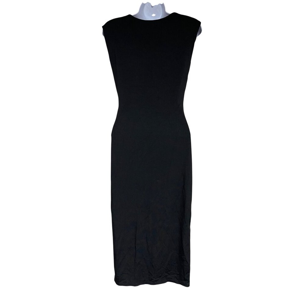 Black Sleeveless Midi Dress By See You Monday Womens Size Large Bodycon - Picture 3 of 7